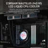 Refrigeración líquida todo en uno Corsair Nautilus 240 RS LCD 12 cm Negro