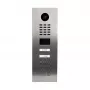 Videoportero DoorBird D2102KV — unidad exterior de acero inoxidable, IP65, sensor de movimiento 10 m, LED IR, PoE (IEEE 802.3af), 10/100 Mbit/s, 131×383×49,6 mm