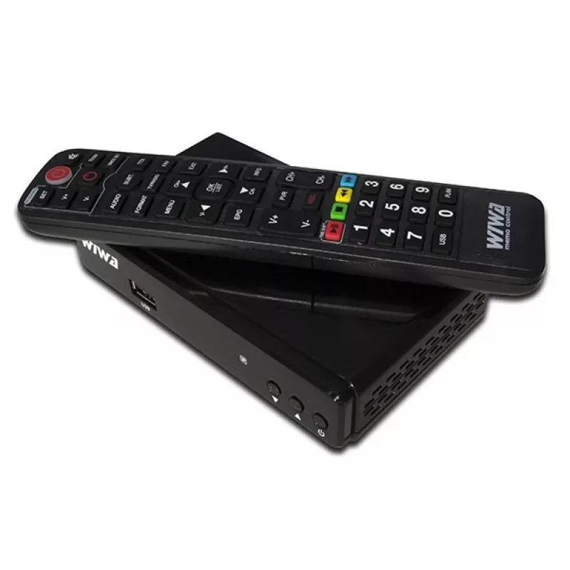 WIWA H.265 DVB-T/DVB-T2 HEVC sintonizador, Full HD 1080p, PVR, HDMI 1.3, USB 2.0, SCART, negro