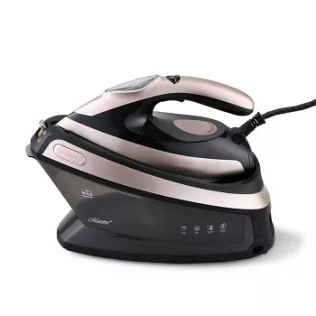 Maestro MR-320C Centro de planchado con vapor 2400 W 1,5 L suela cerámica Negro, oro rosa