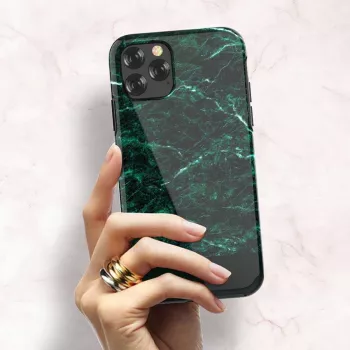 Funda protectora Devia Marble Serie para iPhone 11 Pro Max — verde, diseño slim, carcasa rígida