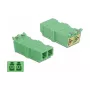 Acoplador de fibra óptica DeLOCK 85927 LC dúplex hembra a hembra 4 uds.