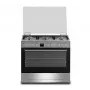 Cocina de gas y eléctrica MPM MPM-93-KGM-33 90 cm acero inoxidable, clase de eficiencia energética A