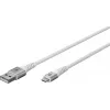 Cable Lightning a USB-A Goobay de tela supersuave con conectores metálicos, 2 m (74512)