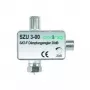 axing SZU 3-00 - 0,0001 - 2,4 GHz - 20 dB - plateado - conector hembra F/conector macho F - aluminio