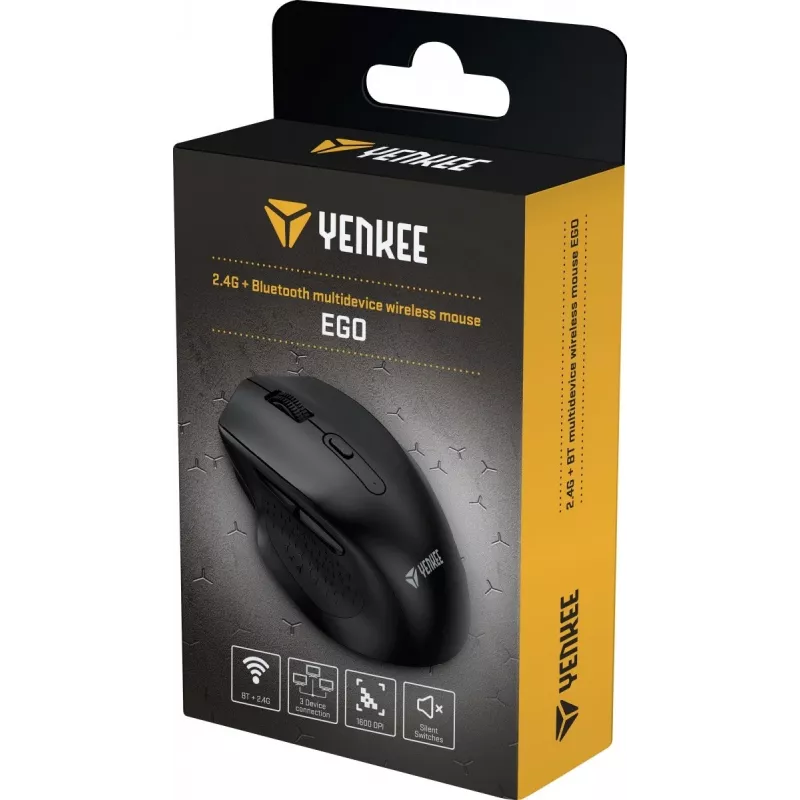 Ratón inalámbrico YMS 2050BK EGO óptico 1600DPI dual WL+B