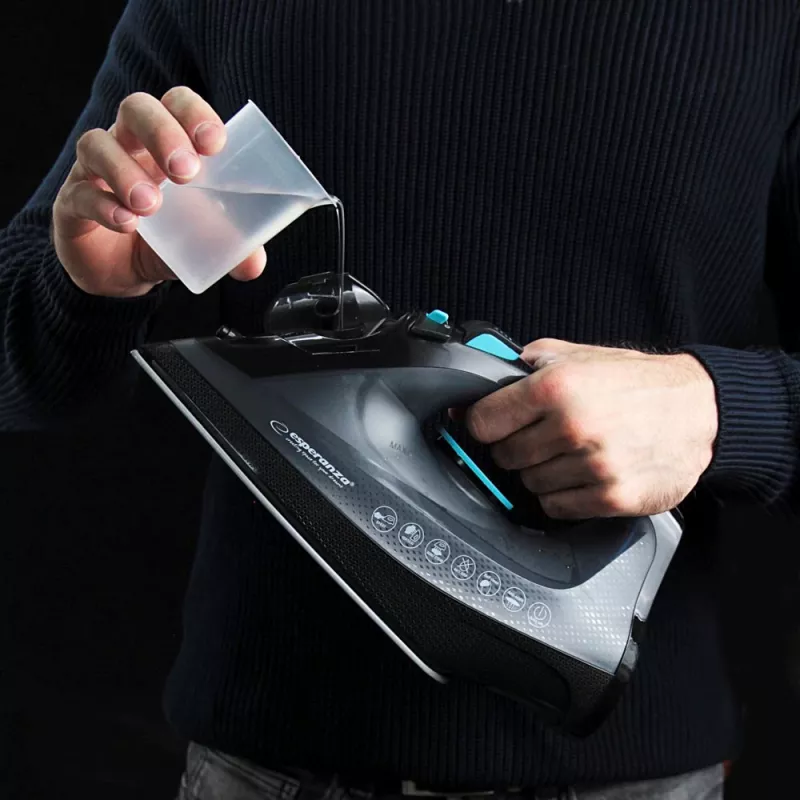 Plancha de vapor Esperanza EHI010 con suela cerámica Gris, Negro 2600 W