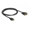 Adaptador de cable de vídeo DeLOCK 85653 1,5m HDMI Type-A DVI negro