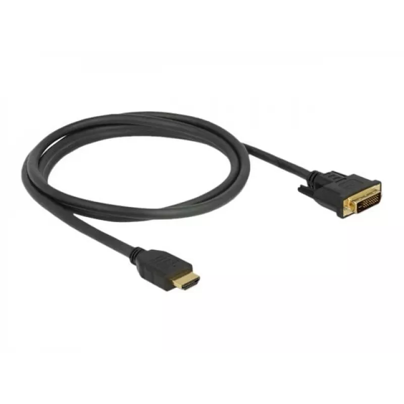 Adaptador de cable de vídeo DeLOCK 85653 1,5m HDMI Type-A DVI negro