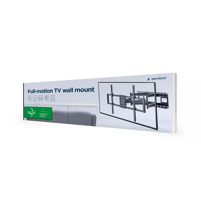 Gembird WM-120 pc(s)-01 soporte de TV 3,05 m (120) negro