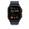 Apple 49 mm Navy Alpine Loop - Pequeño - Acabado titanio negro