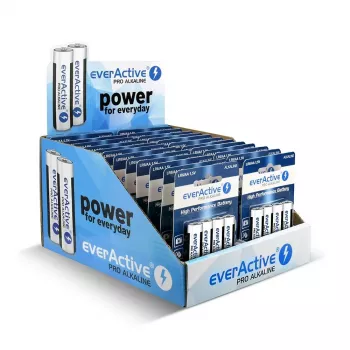 Pilas alcalinas everActive LR64BLPADIS — 96 unidades, tamaño AA