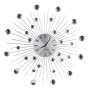 Reloj de pared ESPERANZA EHC002 — mecánico, redondo, 50 cm de diámetro, 25 mm de profundidad, marco de aluminio, tapa de cristal, acabado acero inoxidable