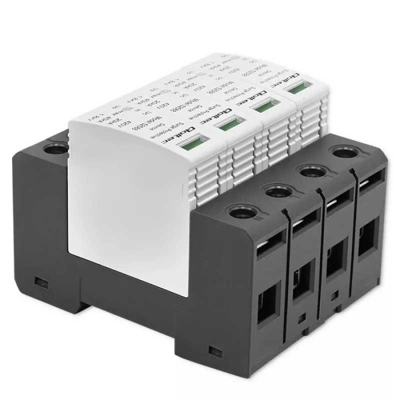 Protector contra sobretensiones QOLTEC 52588 AC 4P 420V T2 C — pararrayos AC de 4 polos, 420 V, Tipo 2