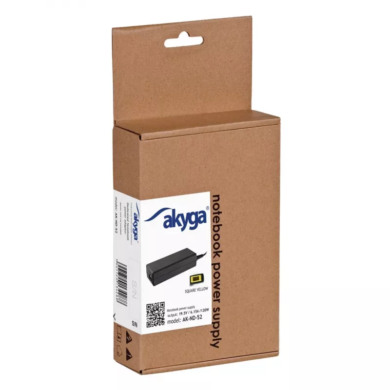 Fuente de alimentación para portátil Akyga AK-ND-52 19,5 V / 6,15 A, 120 W, conector Slim-Tip, para Lenovo