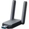 Adaptador USB inalámbrico MERCUSYS MA37BEH — Wi-Fi 7 de alta ganancia (BE6500) compatibilidad USB-C/USB-A