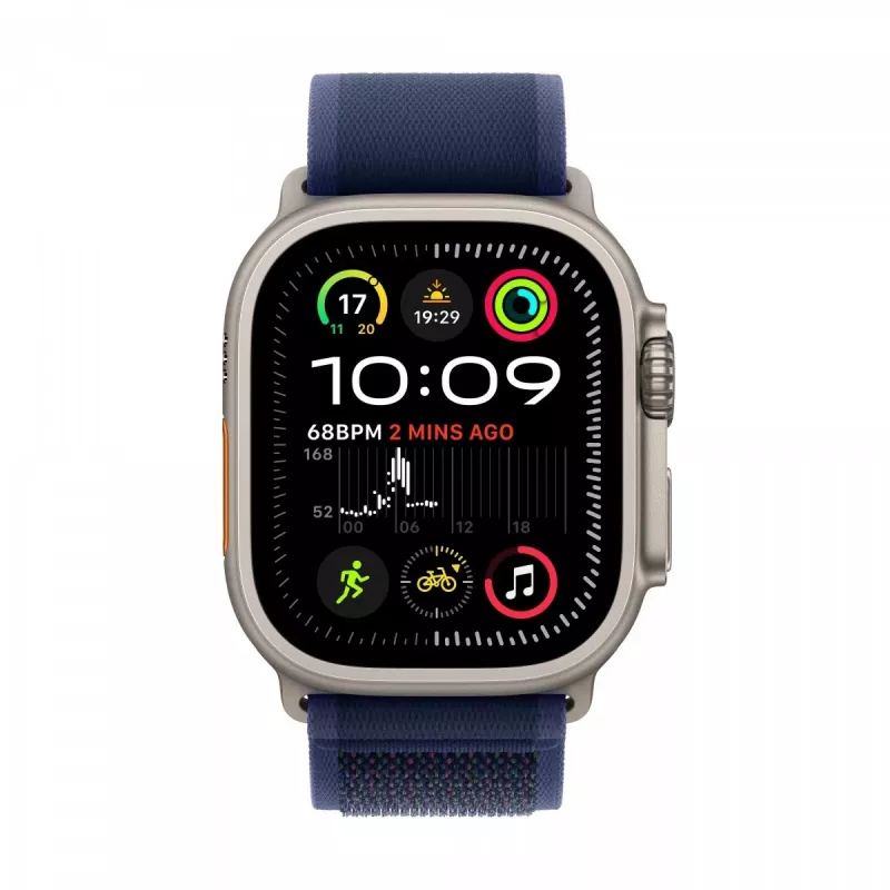 Watch Ultra 2 GPS + Cellular 49 mm Caja de titanio natural con Trail Loop azul - M/L