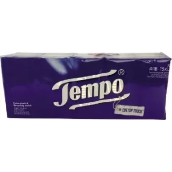 Pañuelos Tempo Classic 4 capas, blanco, 15 x 10 pañuelos