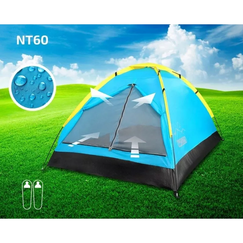 Tienda de campaña PROMIS NT60 iglú de camping para 2 personas impermeable con mosquitera