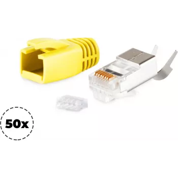Conector de cable RJ-45 ShiverPeaks 72067-50Y amarillo