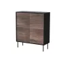 Cómoda Cama 4D CORTINA 102x40x118 negro/nogal