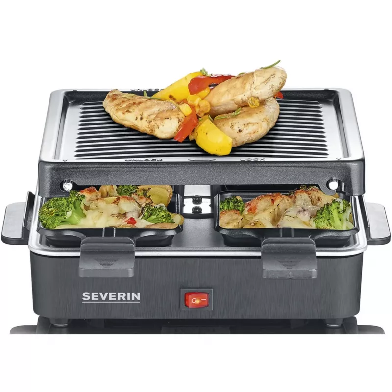 Raclette Grill mini Severin 4 pequeñas sartenes antiadherentes 600 W