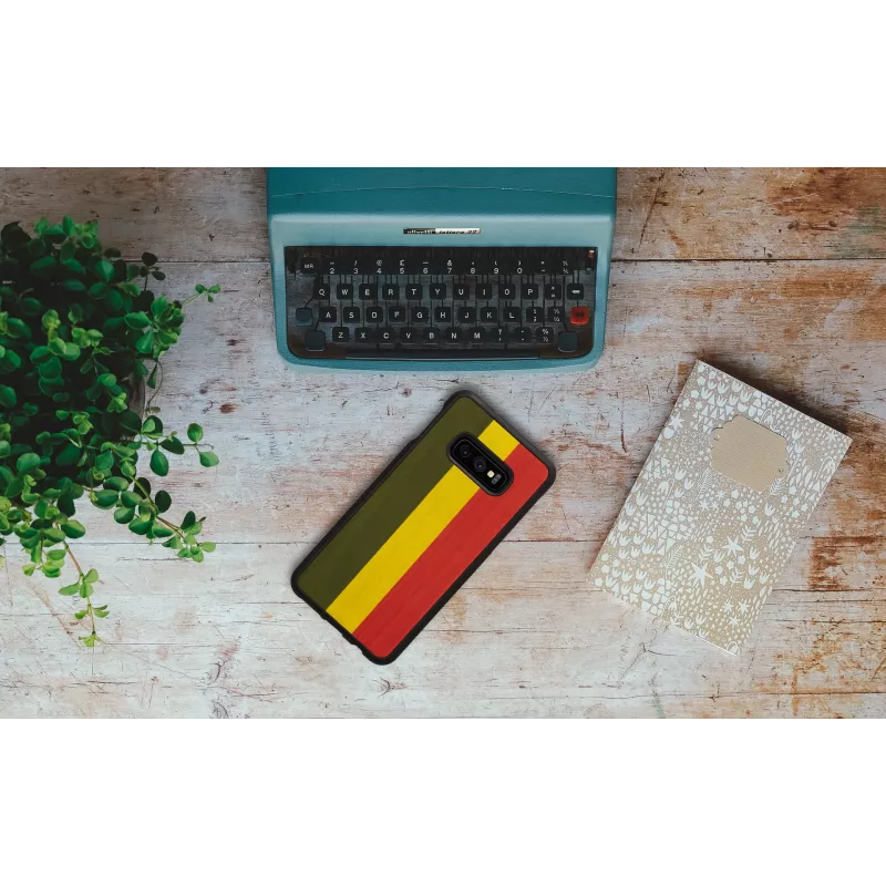Funda para smartphone man and wood para Samsung Galaxy S10e, funda protectora reggae negra