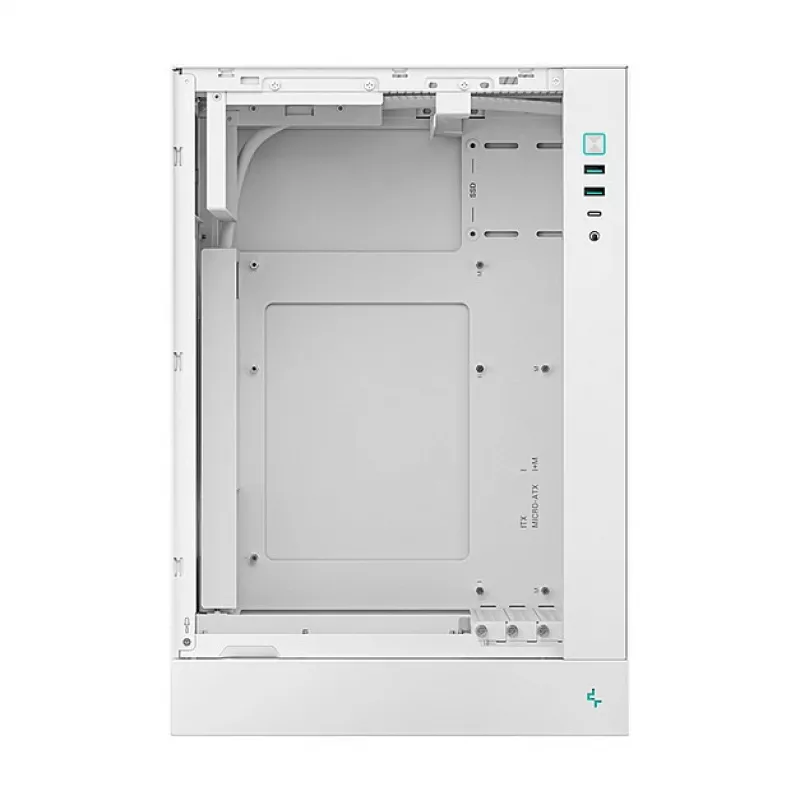 DeepCool CH170 PLUS WH caja de PC Midi Tower, Micro ATX, sin fuente de alimentación, 4 ranuras de expansión, blanca
