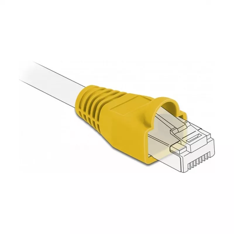 Alivio de tracción para conector macho RJ45 DeLOCK 86723 amarillo 20 uds.