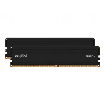 Crucial - DDR5 - Kit - 32 GB: 2 x 16 GB - DIMM - 288-PIN 6000 MHz / PC5-48000 CL48 1.1 V sin búfer on-die ECC Negro