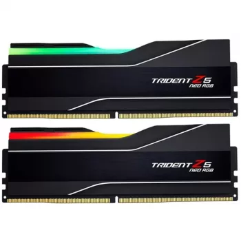 DIMM 64 GB DDR5-6000 (2x 32 GB) Dual-Kit, memoria RAM negra, F5-6000J3238G32GX2-TZ5NR, Trident Z NEO RGB, AMD EXPO