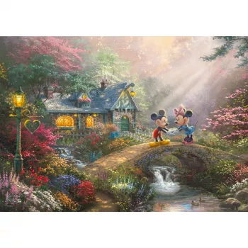 Thomas Kinkade Studios: Mickey y Minnie en la lata nostálgica, puzzle 500 piezas