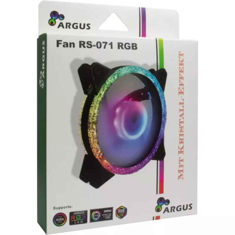 Ventilador de carcasa INTER-TECH RS-071 120mm ARGB - Negro
