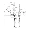 Monomando de cocina Hansgrohe Focus M41 240, con ducha extraíble, 2jet 31815000