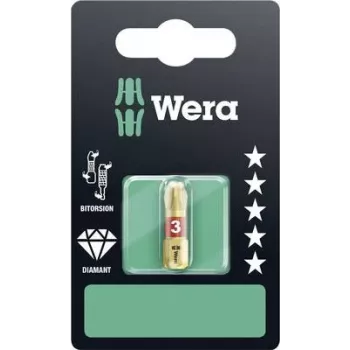 Punta Wera PH Gr.3 L.25mm 1/4 6KT C6,3 BiTors.diamantb. tarjeta con 1 ud. 851/1 BDC SB (05073334001)