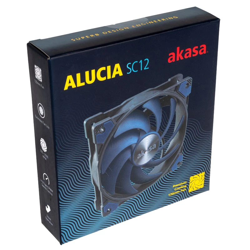 Ventilador de caja AKASA ALUCIA SC 120mm - azul