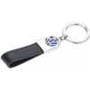 Llavero TROIKA VW presilla de cuero Negro cuero metal 115 mm