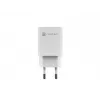 Cargador con cable para dispositivos móviles NATEC NUC-2140, 30W, USB-C PD 3.0 + USB-A, Samsung AFC, blanco