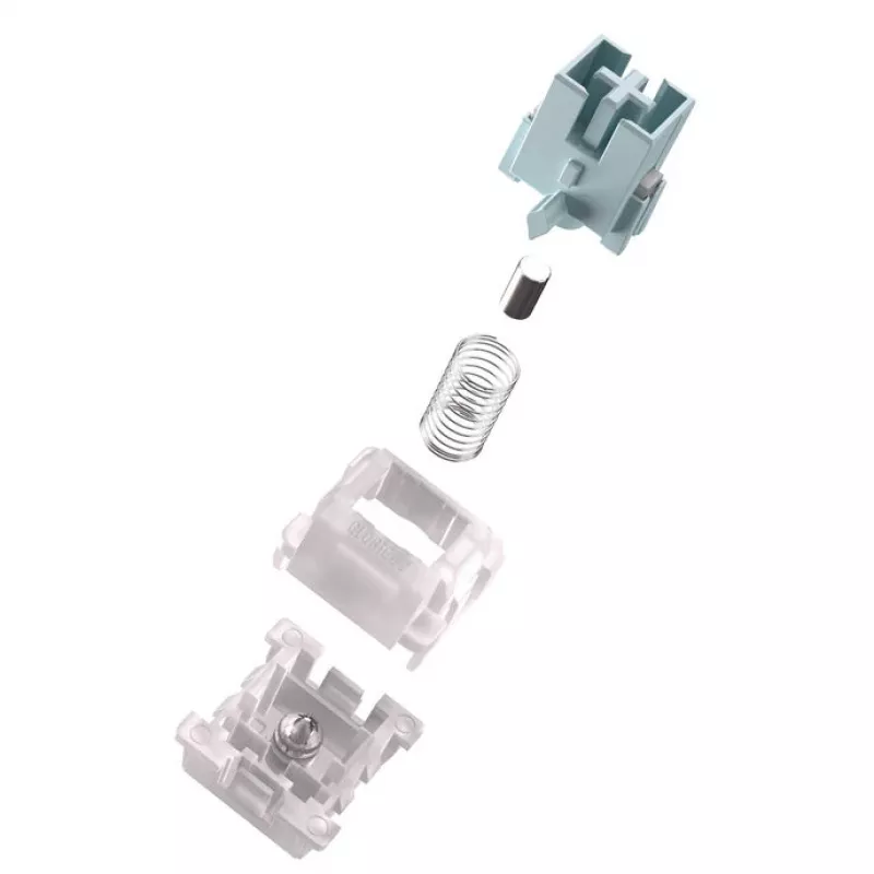 Interruptores mecánicos para teclado GLORIOUS Lynx HE Silent, efecto Hall, lineales, vástago MX, 40 g de fuerza de actuación, prelubricados, 36 uds.