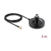 Base de antena magnética DELOCK ULA100 — 1 conector hembra N a 1 conector macho RP-SMA, cable de 3 m, exterior, negra