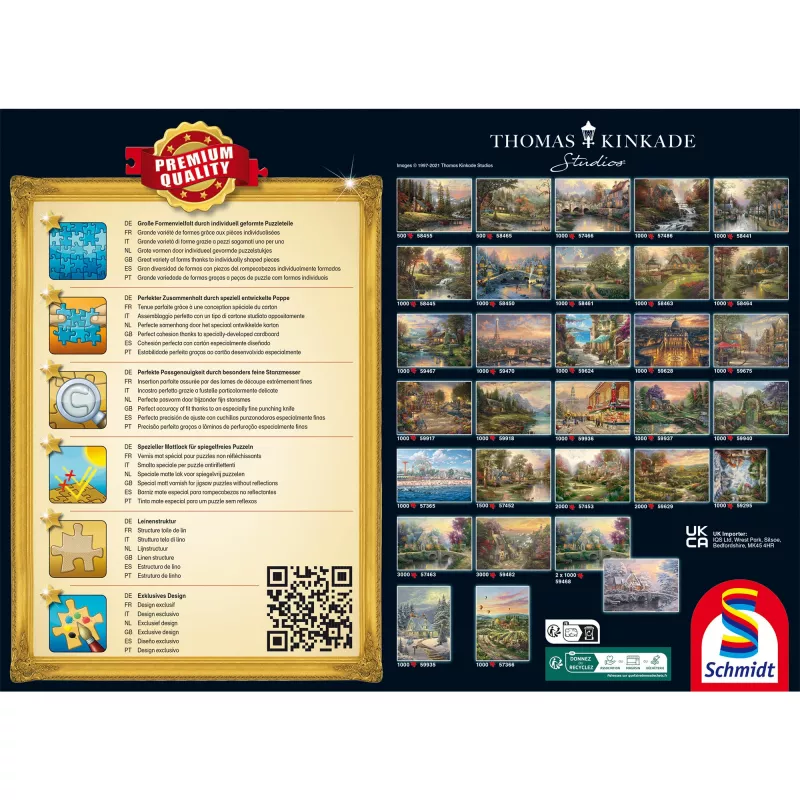 Puzzle Schmidt Spiele Thomas Kinkade Studios „Santa's Silent Night“ 1000 piezas