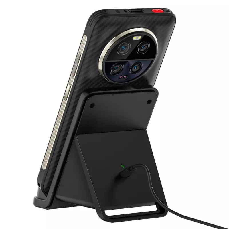 Cargador de sobremesa UleFone WCS01 – 50 W USB Type-C, carga rápida inalámbrica, negro