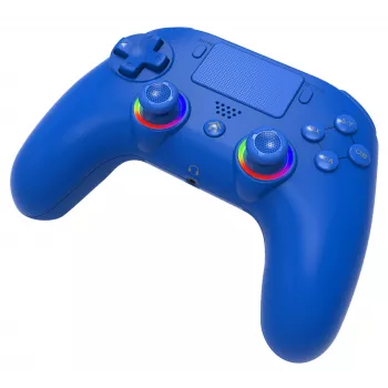 Mando inalámbrico LED SUBSONIC SA5639-3 para PS4 y PC, mando inalámbrico azul