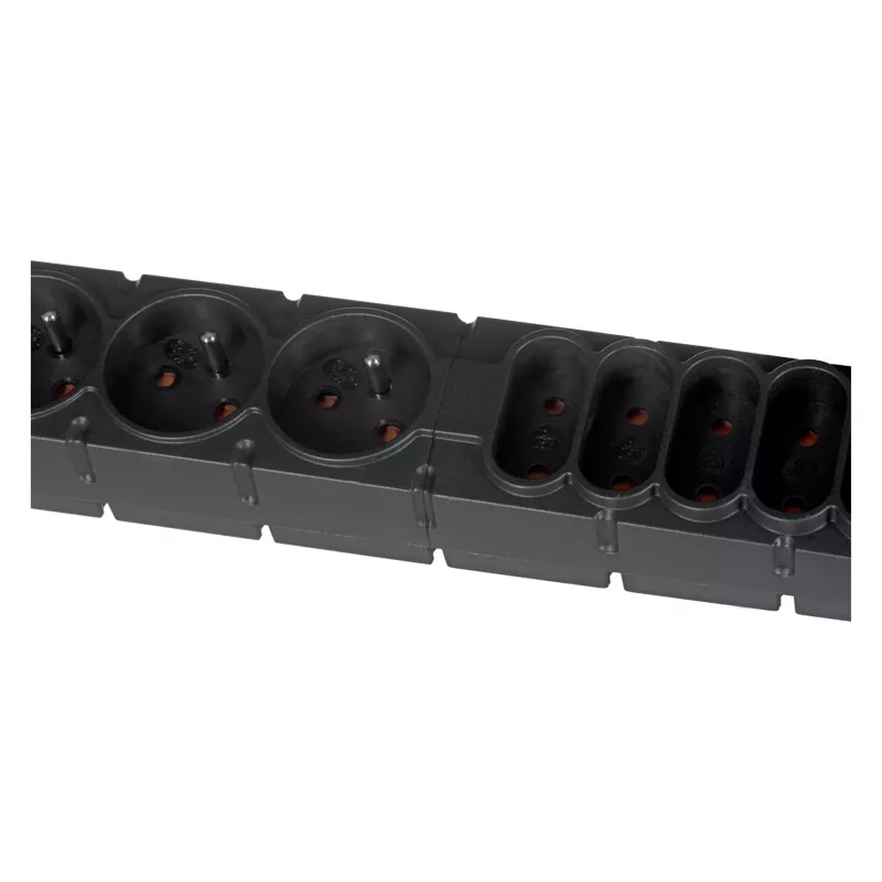 Acar S10 regleta con protección contra sobretensiones, 10 tomas, 1,5 m, negra