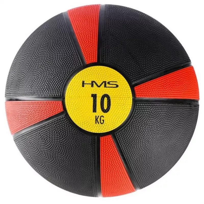 Balón medicinal HMS Fitness NK10 10 kg negro, rojo