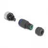 Conector DeLOCK M12 codificación A 5 polos hembra conexión por tornillo