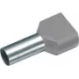 Terminal de empalme doble Cimco 187741 4 mm² parcialmente aislado gris 100 uds. (187741)