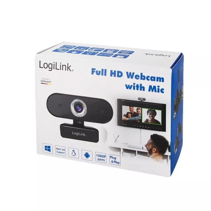Webcam LogiLink UA0371 3 MP 1920 x 1080 píxeles