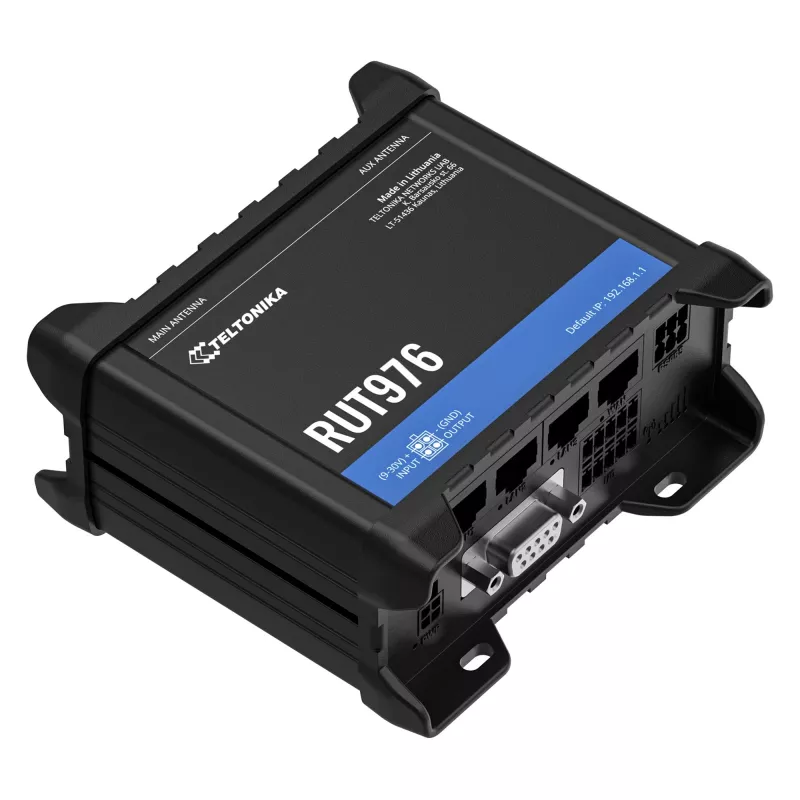 Router Teltonika RUT976 Redcap 5G, 5G, Wi-Fi 4, Dual SIM, 4x FE LAN, RS232, RS485