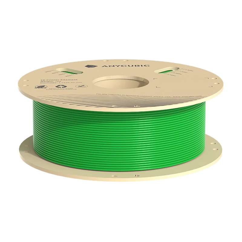 Bobina de filamento PLA 1 kg AnyCubic verde para impresoras 3D FDM de 1,75 mm